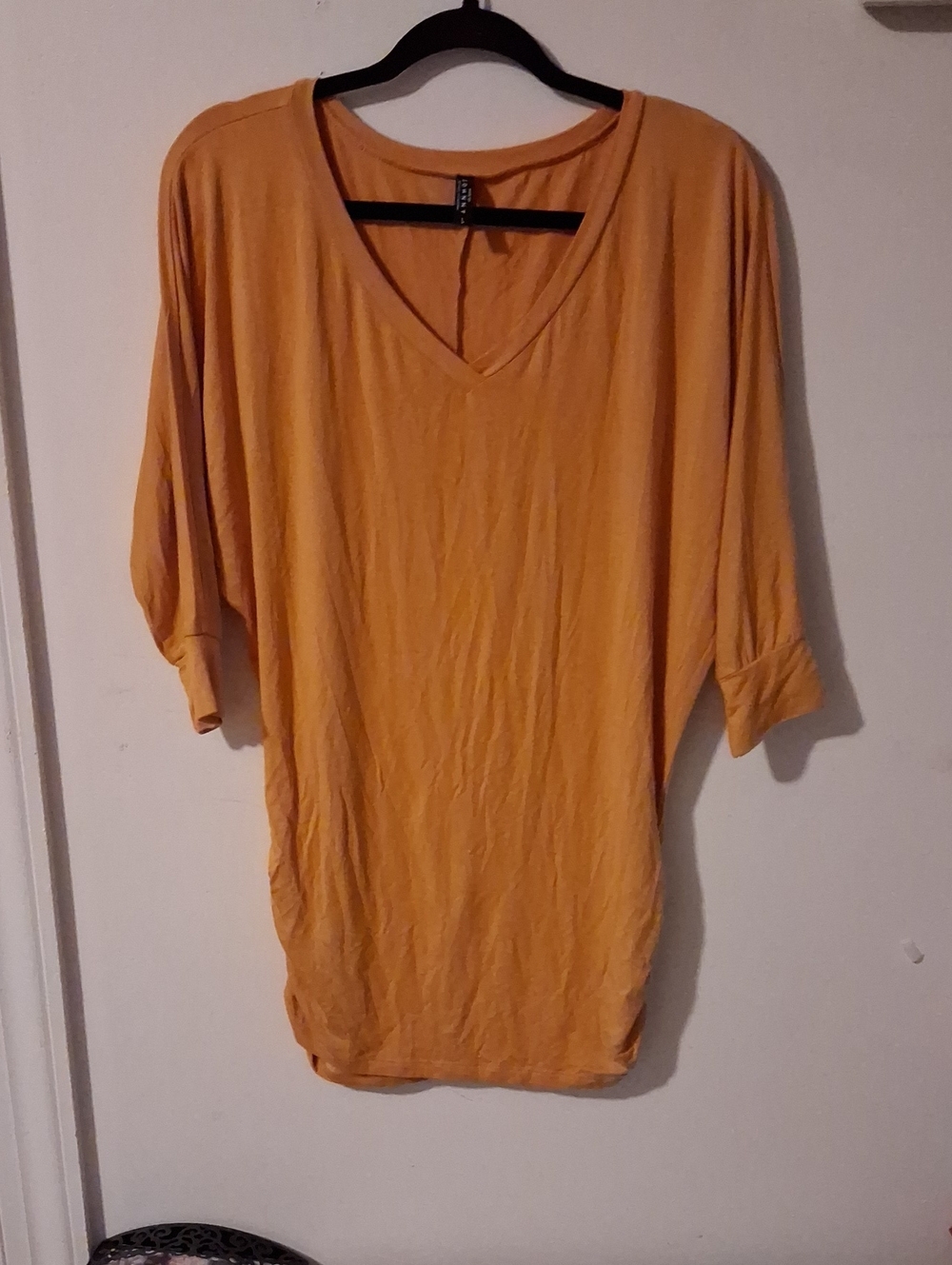 Johnny Was Golden Mustard V-Neck Dolman Tunic